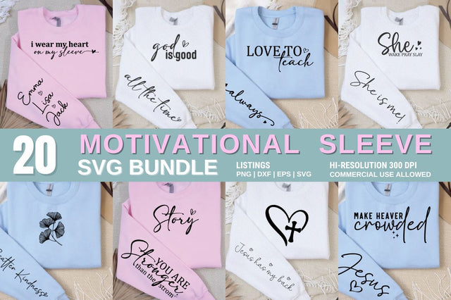 Motivational Sleeve SVG Design Bundle SVG Designangry 