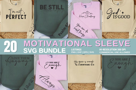 Motivational Sleeve SVG Design Bundle SVG Designangry 