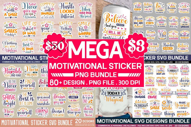Motivational Sticker Svg Bundle ,Funny motivational Mug Svg Bundle motivational vector bundle,SVGs,Quotes and Sayings,Food & Drink,On Sale, Print & Cut SVG designmaster24 