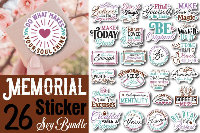 Motivational Sticker Svg Bundle SVG Angelina750 