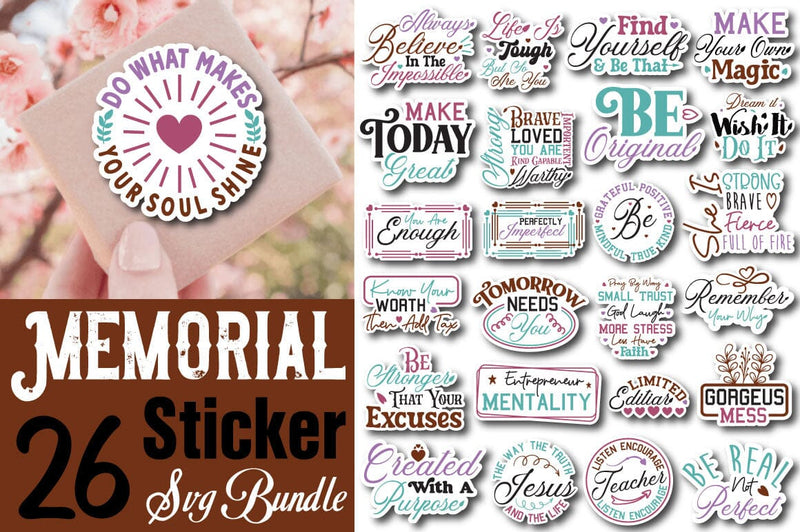 Motivational Sticker Svg Bundle SVG Angelina750 