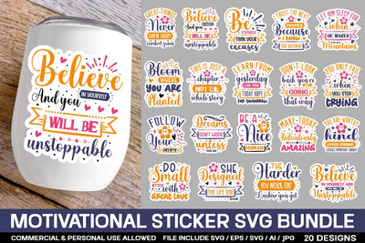 Motivational Sticker Svg Bundle SVG designmaster24 