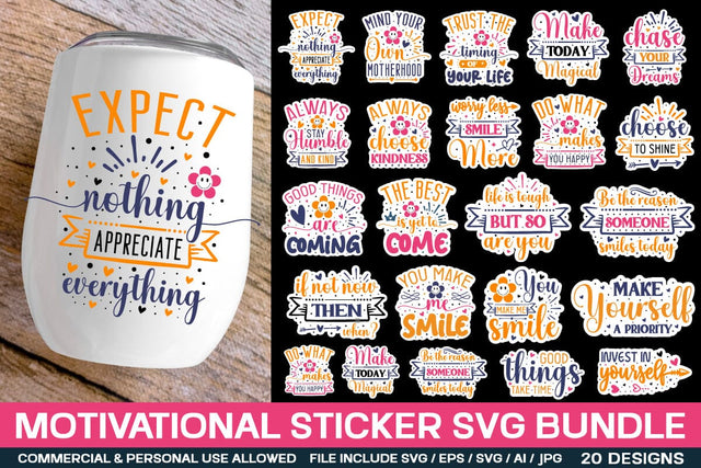 Motivational Sticker Svg Bundle,inspirational Svg bundle , Funny Sticker Svg Bundle, Free Svg Bundle, SVGs,Quotes and Sayings,Food & Drink,On Sale, Print & Cut SVG designmaster24 