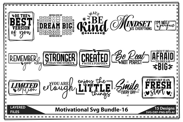 Motivational Svg Bundle-16 SVG shah alam 