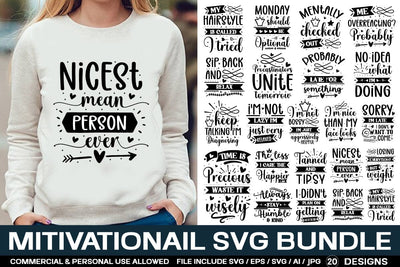 Motivational Svg Bundle, Sarcastic Quotes Svg Bundle SVG designmaster24 