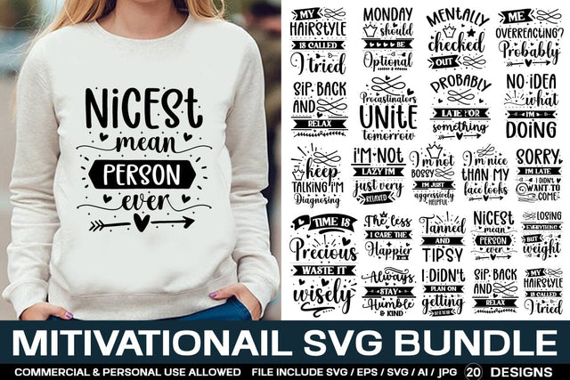 Motivational Svg Bundle, Sarcastic Quotes Svg Bundle SVG designmaster24 