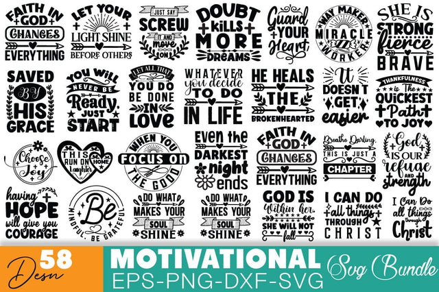Motivational Svg Bundle SVG Angelina750 