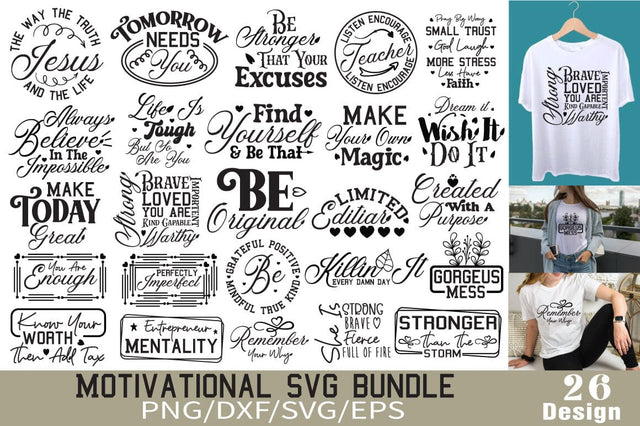Motivational Svg Bundle SVG Angelina750 