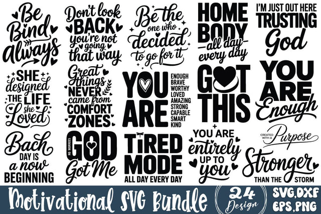 Motivational SVG Bundle SVG Angelina750 