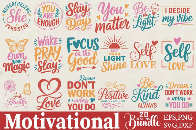 Motivational SVG Bundle SVG Angelina750 