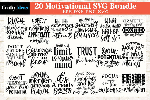 Motivational SVG Bundle SVG Crafty Ideas 