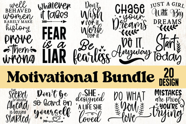 Motivational SVG Bundle SVG Crafty Ideas 