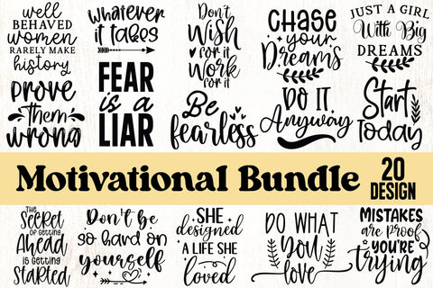 Motivational SVG Bundle SVG Crafty Ideas 