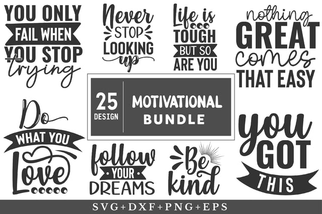 Motivational SVG Bundle SVG Rupkotha 