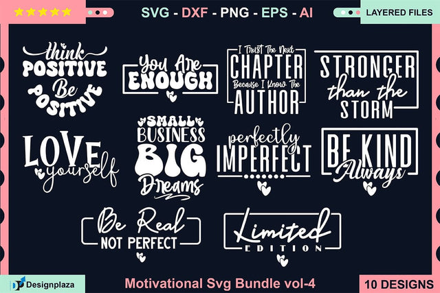 Motivational Svg Bundle vol-4 SVG shah alam 