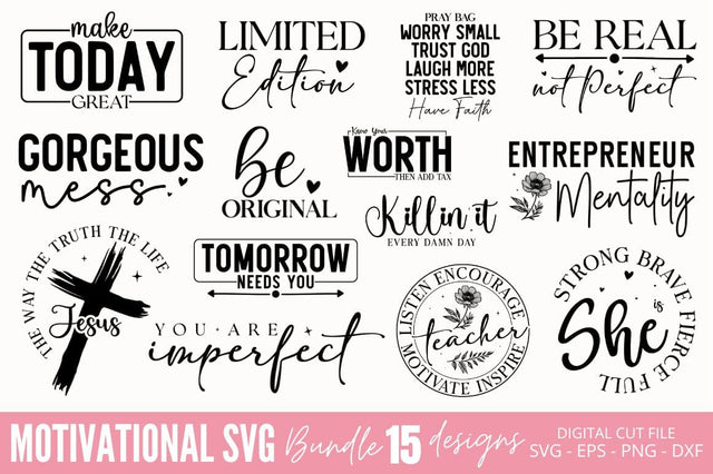 Motivational SVG Design Bundle SVG Regulrcrative 