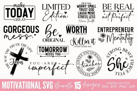 Motivational SVG Design Bundle SVG Regulrcrative 