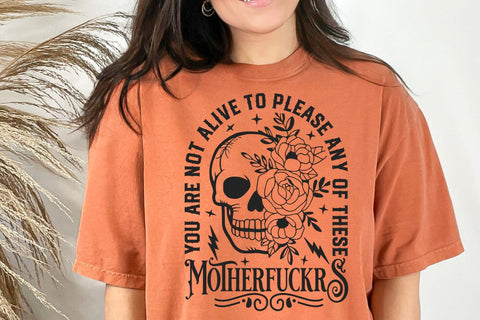 Motivational Svg, Inspirational Svg, Skeleton Design, Dead Inside Svg, Skull svg file, Floral Skull svg, skull Vector, skull flower svg vector silhouette SVG DesignDestine 