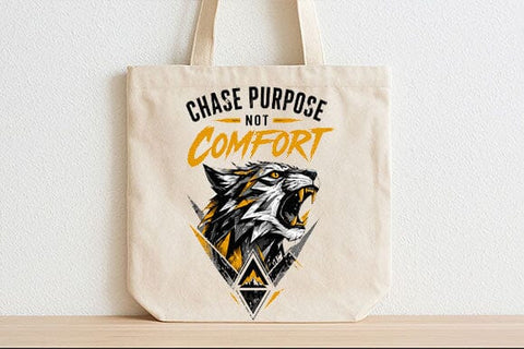 Motivational Wolf PNG Chase Purpose Not Comfort Digital Download SVG BillahCrafts 