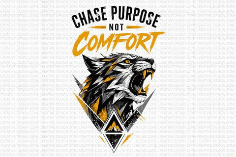 Motivational Wolf PNG Chase Purpose Not Comfort Digital Download SVG BillahCrafts 