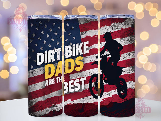 Motocross Biker 20oz Tumbler Wrap Sublimation Design, Straight Tapered Tumbler Wrap, Dirt Bike Dad Are The Best Tumbler Png, Instant Digital Download Sublimation SvggirlplusArt 