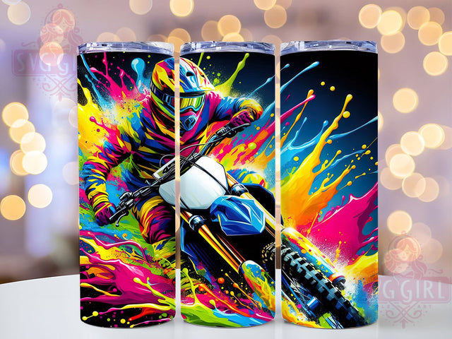 Motocross Dirt Bike 20oz Tumbler Wrap, Dirt Bike Tumbler, Biker Tumbler Design, 20oz Tumbler Wrap, Sublimation Tumbler Design, Extreme Sports Tumbler, Digital Download Sublimation SvggirlplusArt 