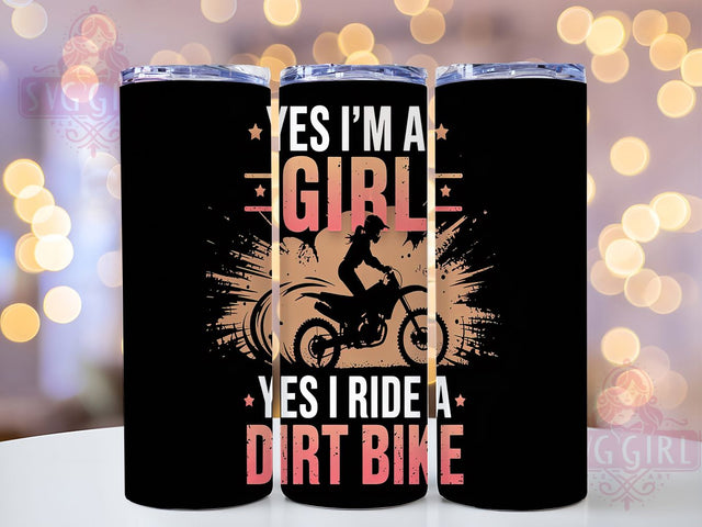Motocross Girl Power Dirt Bike Tumbler, Motocross Tumbler Wrap, 20oz Sublimation PNG, Biker Girl Tumbler Design, Girl Power Dirt Bike, Off Road Tumbler Wrap, Tomboy Tumbler PNG Sublimation SvggirlplusArt 