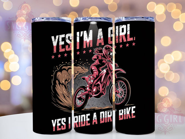 Motocross Girl Power Dirt Bike Tumbler, Motocross Tumbler Wrap, 20oz Sublimation PNG, Biker Girl Tumbler Design, Girl Power Dirt Bike, Off Road Tumbler Wrap, Tomboy Tumbler PNG Sublimation SvggirlplusArt 