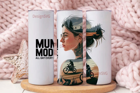 Motocross Mum 20oz Tumbler Wrap Sublimation DesignSVG 