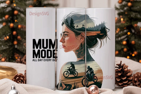 Motocross Mum 20oz Tumbler Wrap Sublimation DesignSVG 