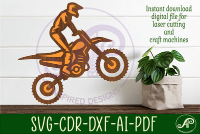 Motocross sign svg laser cut file SVG APInspireddesigns 