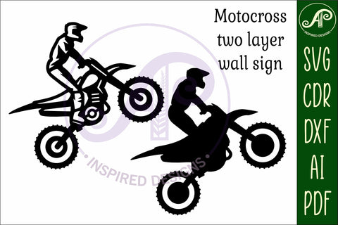 Motocross sign svg laser cut file SVG APInspireddesigns 
