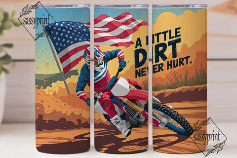 Motocross USA Tumbler Wrap Sublimation sassyprint 