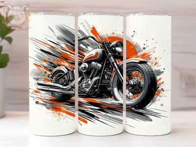 Motor Bike 20oz Tumbler Png, Straight & Tapered Tumbler Png, Motorcycle Tumbler Png, Digital Download PNG Sublimation Lara' s Designs 