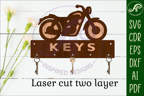 Motorbike Key holder designs SVG APInspireddesigns 