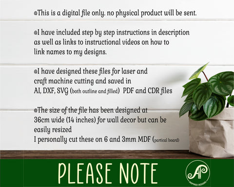 Motorbike name sign svg laser cut template SVG APInspireddesigns 