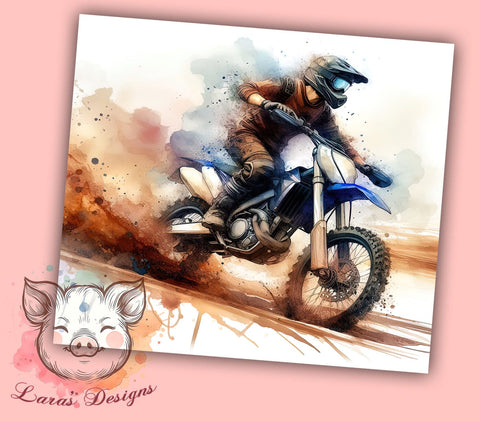 Motorcycle 20oz Tumbler Png, Straight & Tapered Tumbler Png, Dirt Bike Tumbler Png, Digital Download PNG Sublimation Lara' s Designs 
