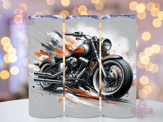 Motorcycle 20oz Tumbler Wrap Sublimation Design, Straight Tapered Tumbler Wrap, Motor Bike Tumbler Png, Instant Digital Download Sublimation SvggirlplusArt 