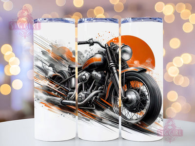 Motorcycle 20oz Tumbler Wrap Sublimation Design, Straight Tapered Tumbler Wrap, Motor Bike Tumbler Png, Instant Digital Download Sublimation SvggirlplusArt 