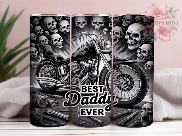 Motorcycle Dad Best Daddy Ever Biker Tumbler, Best Daddy Ever Wrap, 20oz Dad Tumbler, Biker Dad Gift, Father’s Day Tumbler, Dad Life Tumbler Wrap, Cool Dad Tumbler Design Sublimation Li Zamperini 