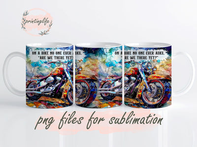 Motorcycle Mug Wrap, Motorcycle Mug Wrap Design, Instant Digital Design Download Mug Wrap Design, Mug Design PNG Sublimation PrintingLife 