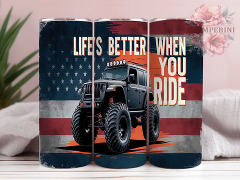 Motorcycle Tumbler, Biker Drinkware, Riding Mug, Life is Better Tumbler, 20oz Sublimation Wrap, Adventure Cup, Biker Gift Sublimation Li Zamperini 