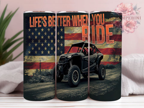 Motorcycle Tumbler, Biker Drinkware, Riding Mug, Life is Better Tumbler, 20oz Sublimation Wrap, Adventure Cup, Biker Gift Sublimation Li Zamperini 
