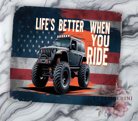 Motorcycle Tumbler, Biker Drinkware, Riding Mug, Life is Better Tumbler, 20oz Sublimation Wrap, Adventure Cup, Biker Gift Sublimation Li Zamperini 