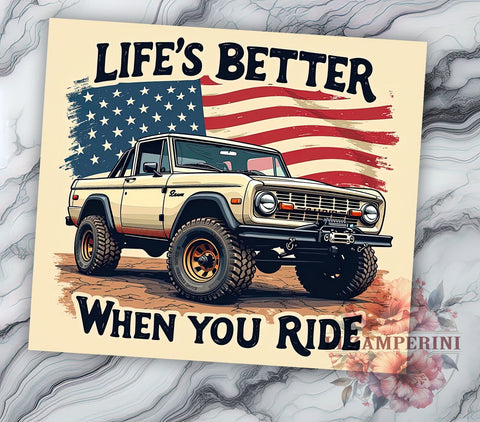 Motorcycle Tumbler, Biker Drinkware, Riding Mug, Life is Better Tumbler, 20oz Sublimation Wrap, Adventure Cup, Biker Gift Sublimation Li Zamperini 