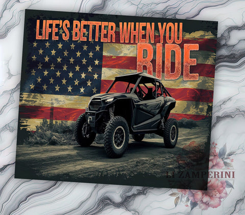 Motorcycle Tumbler, Biker Drinkware, Riding Mug, Life is Better Tumbler, 20oz Sublimation Wrap, Adventure Cup, Biker Gift Sublimation Li Zamperini 