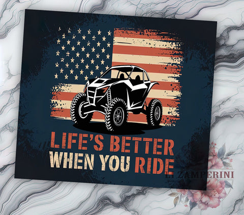 Motorcycle Tumbler, Biker Drinkware, Riding Mug, Life is Better Tumbler, 20oz Sublimation Wrap, Adventure Cup, Biker Gift Sublimation Li Zamperini 