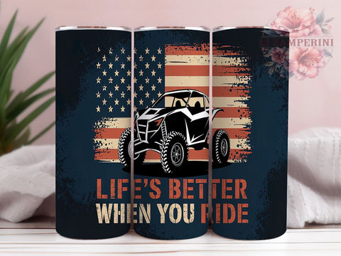 Motorcycle Tumbler, Biker Drinkware, Riding Mug, Life is Better Tumbler, 20oz Sublimation Wrap, Adventure Cup, Biker Gift Sublimation Li Zamperini 
