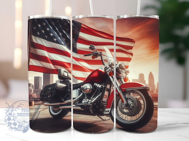 Motorcycle Wrap Tumbler, 20oz American Tumbler Wrap, Straight & Tapered Tumbler Wrap, Motorcycle Tumbler PNG, Motorcycle Sublimation Tumbler Sublimation ToriDesigns 