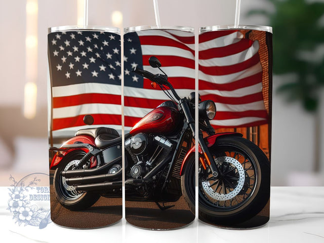 Motorcycle Wrap Tumbler, 20oz American Tumbler Wrap, Straight & Tapered Tumbler Wrap, Motorcycle Tumbler PNG, Motorcycle Sublimation Tumbler Sublimation ToriDesigns 